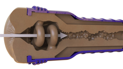 Мастурбатор анус у колбі коричневого кольору Fleshlight Boost Bang MD - 3