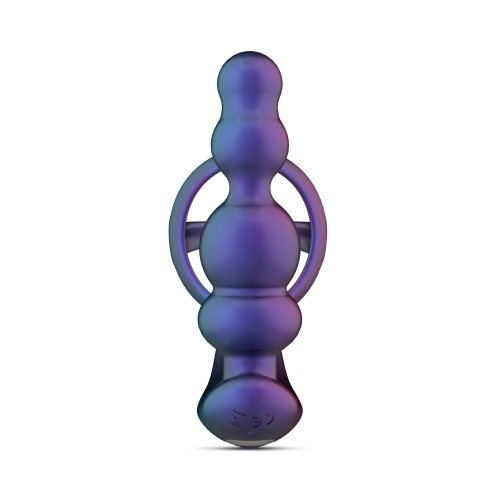 Вібромасажер простати з ерекційним кільцем фіолетовий Hueman Stellar Force Anal Beads with Cockring - 3
