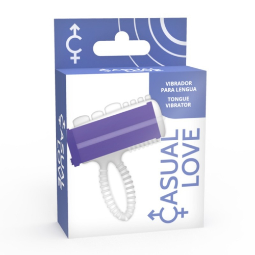 Эрекционное виброкольцо на член фиолетовое Casual Love Ring Tongue Vibrating - 3