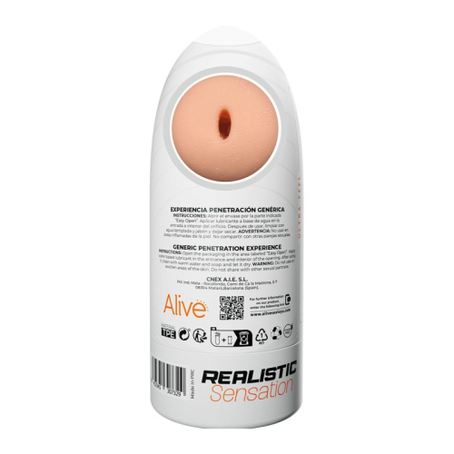 Мастурбатор мужской в колбе анус телесный Alive Flex Generic размер M - 4