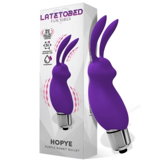 Мини вибратор клиторальный фиолетовый Latetobed Hopye Rabbit Vibrating Bullet Silicone 