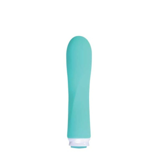 Міні вібратор для клітора блакитного кольору NS Novelties Luxe compact vibe scarlet turquoise