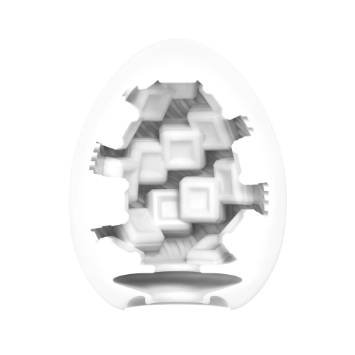 Мастурбатор-яйцо для мужчин прозрачный Tenga Egg Cubic - 3