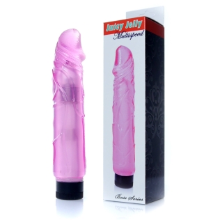Вибратор реалистичный розовый Boss Series Juicy Jelly Multispeed длина 22 см диаметр 4 см