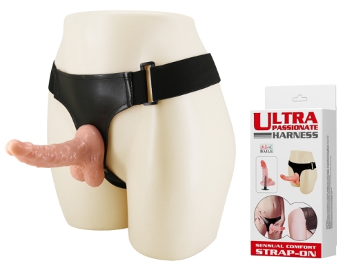 Страпон реалистичный ременной для женщин телесного цвета LYBAILE Ultra passionate Harness - 2