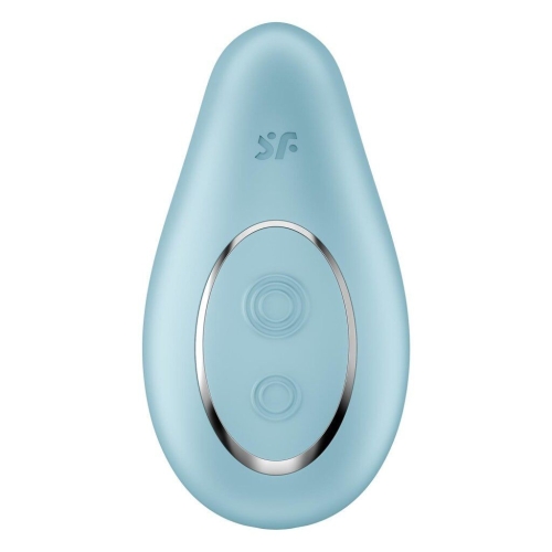 Клиторальный стимулятор голубого цвета Satisfyer Dipping Delight - 3