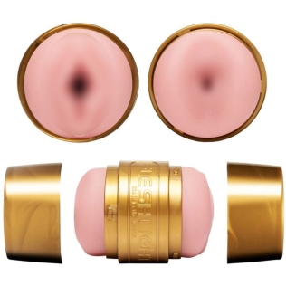 Мастурбатор в колбе Вагина и Анус из киберкожи телесного цвета Fleshlight