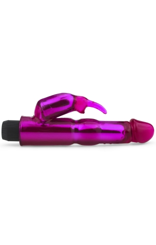 Вибратор с отростком для клитора малинового цвета Winyi Glossy - 4