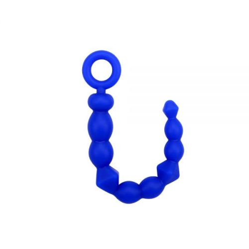 Силіконова анальна ланцюжок синя Chica BENDY BEADS - 3