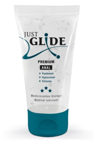 Анальная веганская смазка с гиалуроновой кислотой и пантенолом Just Glide Premium Anal 50 мл - 1