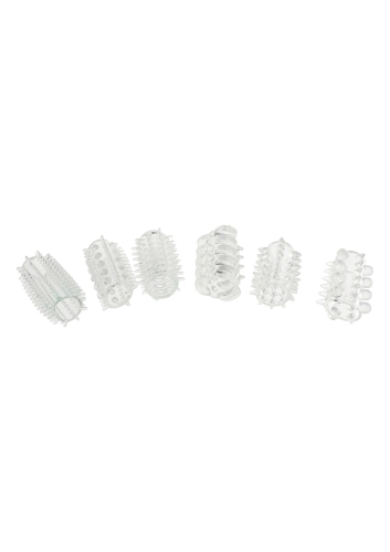 Набор насадок на член прозрачного цвета Toy Joy Power Penis Sleeve Set 6 штук - 2