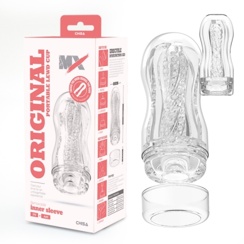 Мастурбатор для чоловіків прозорого кольору Chisa MX Original Portable Lewd Cup - 1