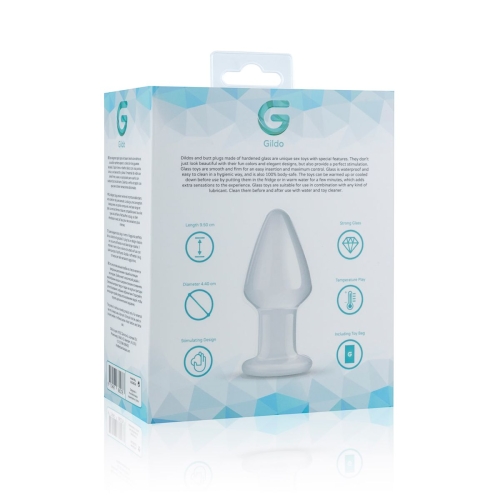 Стеклянная анальная пробка с возможностью нагревания Gildo Glass Buttplug No. 25 - 5