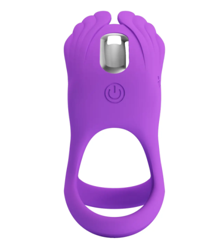 Эрекционное вибро кольцо на член фиолетового цвета Cottelli Collection Pretty Love Vibration Penis Ring SILAS - 6
