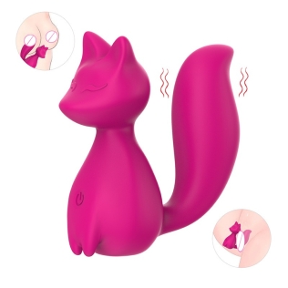 Міні-вібратор кліторальний у формі лисиці малиновий Every Night Toys Doris 10 режимів вібрації