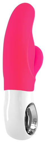 Вибратор со стимуляцией клитора розовый Fun Factory Miss Bi - 11