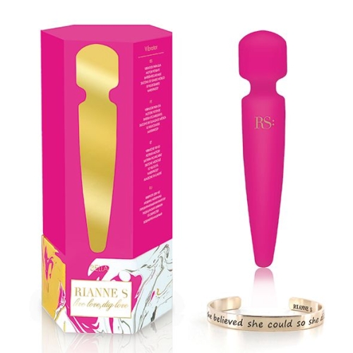 Вібромасажер Ванд для стимуляції інтимних місць малиновий Rianne s Bella Mini Wand - 6