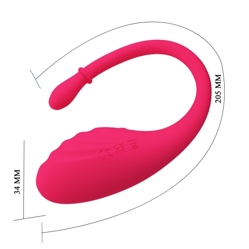 Смарт виброяйцо вагинальное силиконовое красное LYBAILE Romance Undine App Control Bullet Vibrator - 7