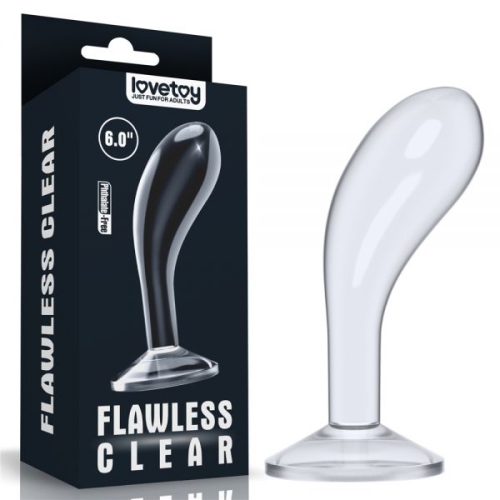 Анальный фаллоимитатор массажер простаты Lovetoy Flawless Clear Prostate Plug 6.0 - 1