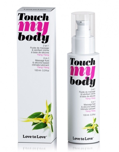 Масажна олія-лубрикант силіконова з ароматом Іланг-Іланг Love To Love TOUCH MY BODY 100 мл - 2