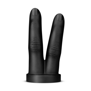 Анальная пробка в виде двух пальцев черного цвета BUTTR Victory Double Finger Butt Plug