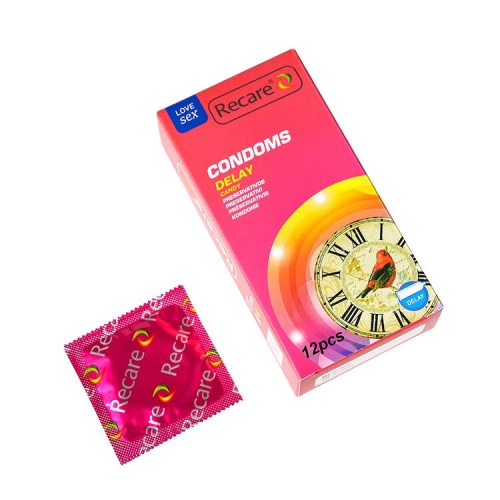 Презервативы пролонгирующий эффект конфетный аромат Recare Delay Candy Condoms 12 штук - 2