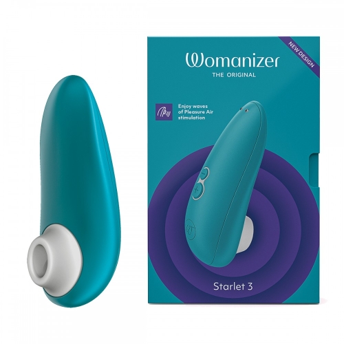Вакуумный бесконтактный стимулятор для клитора Бирюзовый Womanizer Starlet 3 - 1