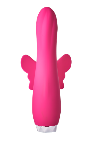 Вибратор для точки G и с отростком бабочкой для клитора розового цвета Dream Toys - 4