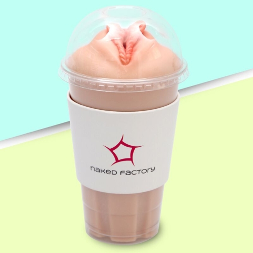 Мастурбатор-вагина наскрізний у колбі тілесний Naked Factory Cup Sleeve V-4 - 8