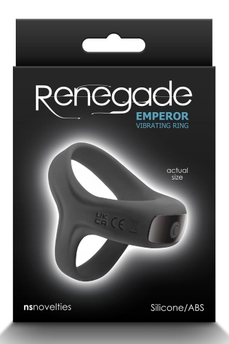 Ерекційне віброкільце на член чорне NS Novelties Renegade - 3