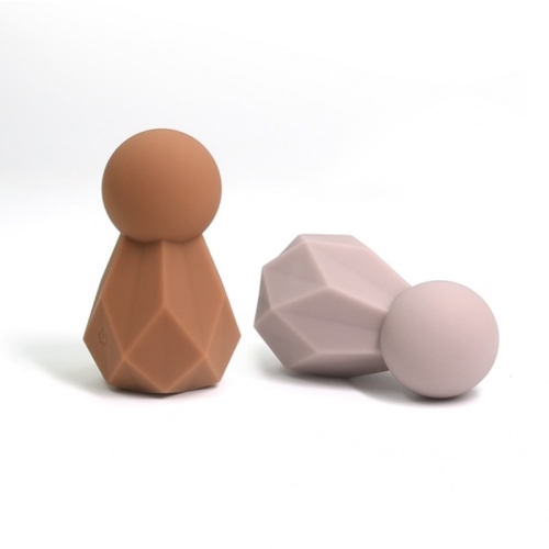 Вибратор клиторальный в виде грибочка 3D Design Polyhedron Light розового цвета - 2