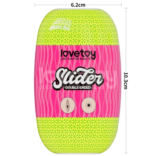 Двухсторонний мастурбатор в колбе Анус и Вагина телесного цвета Lovetoy - 2