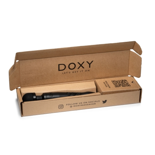 Вібромасажер Ванд для стимуляції клітора чорного кольору Doxy Doxy3 USB-C Massager - 6