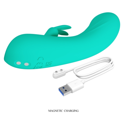 Вібратор-кролик бірюзовий Lybaile PRETTY LOVE DJ Stick - 7