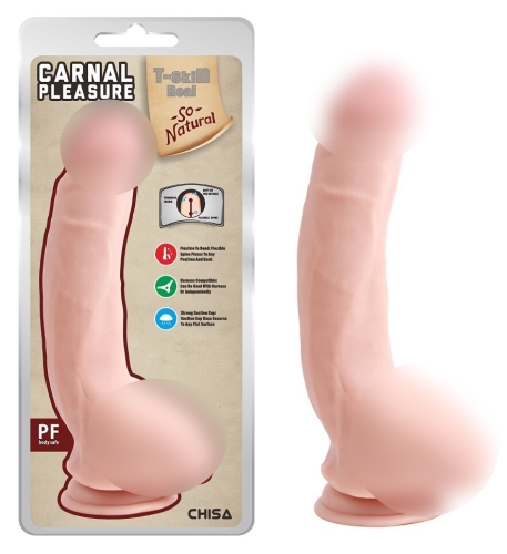 Фалоімітатор на присоску реалістичний бежевий CHISA Carnal Pleasure Flesh 291875 - 1