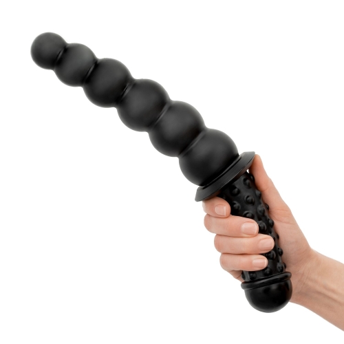 Анальний ланцюжок чорного кольору BUTTR Akimbo Double Sided Anal Dildo - 6