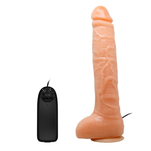 Реалістичний вібратор на присоску бежевий Lybaile Sextoy top penis - 2