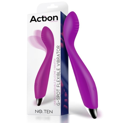 Вібратор для жінок для точки G фіолетовий Action No Ten G-Spot Hyper Flexible Vibe - 1
