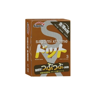 Презервативы с точечной текстурой латексные прозрачного цвета Sagami Xtreme Feel UP 3 штуки