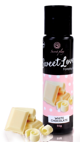 Оральний лубрикант на водній основі зі смаком білого шоколаду Secret Play Sweet Love 60 мл - 1
