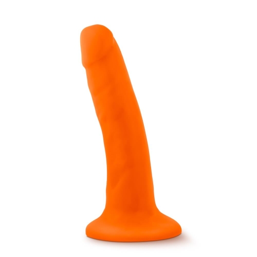 Фалос на присоску реалістичний Помаранчевий NEO 6INCH DUAL DENSITY cock NEON - 1