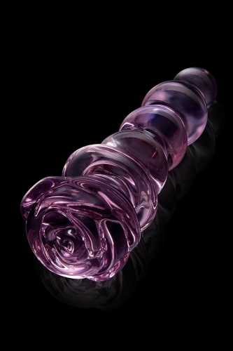 Фаллоимитатор елочка в форме бутона розы из стекла розового цвета Dream Toys Glaze Glass - 6