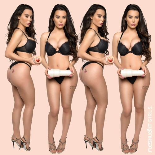 Мастурбатор в колбе анус порноактрисы Lana Rhoades телесного цвета Fleshlight - 9