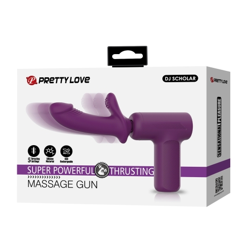 Вібратор пістолет для точки G фіолетовий Lybaile PRETTY LOVE Dj Doctor Massage Gun - 11
