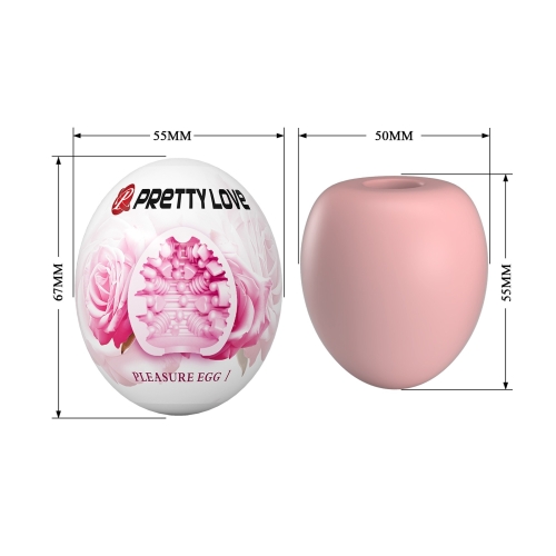 Мастурбатор яйце рожевого кольору Lybaile Pretty Love Pleasure Egg I - 8