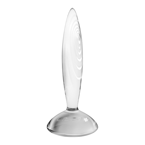 Скляна міцна анальна пробка прозора Satisfyer Sparkling Crystal - 4