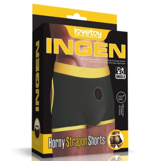Шорти борсера для страпона з пуш ап ефектом для сідниць Lovetoy Horny Strapon талія 33-37 дюймів