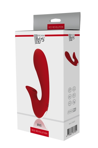 Вібромасажер зі стимулятором клітора і точки G червоний Dream toys REVOLUTION IRIS - 2