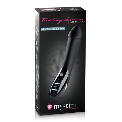 Вібратор з електростимуляцією чорний Mystim tickling Truman eStim - 2