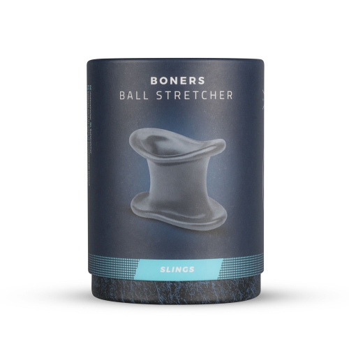 Ерекційне кільце для мошонки або пеніса сіре Boners Ball Stretcher - 2